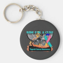 Ride For a Cure - Thyroid Cancer Key Chains
