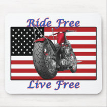 Ride Free Live Free mousepads