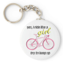 Ride Like a Girl Keychains