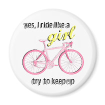 Ride Like a Girl Fridge Magnet