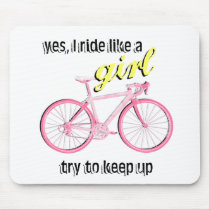 Ride Like a Girl Mouse Pads