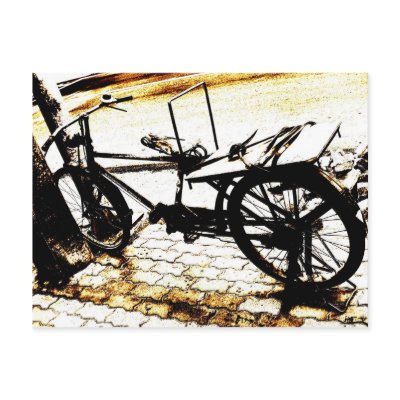 Ride my bike - vintage post card by Rainmountain