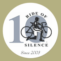 Ride Of Silence 10th Annual Commemoration Sticker stickers
