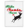 Ride Santa Save a Reindeer Card
