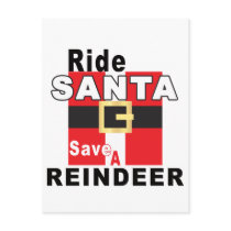 Ride Santa Save a Reindeer Postcard