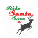 Ride Santa Save a Reindeer stickers