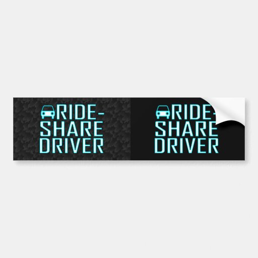 Ride Share Driving Uber Driver Rideshare Decal 2up Bumper Sticker Zazzle