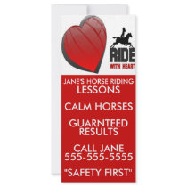 RIDE WITH HEART PRODUCTS PERSONALIZED RACK CARD