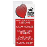 RIDE WITH HEART PRODUCTS PERSONALIZED RACK CARD