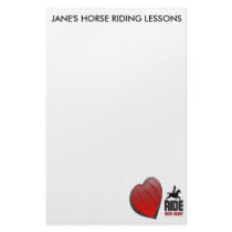 RIDE WITH HEART PRODUCTS CUSTOM STATIONERY