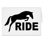 RIDE with Jumping Horse (black) cards