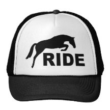 RIDE with Jumping Horse (black) Mesh Hats