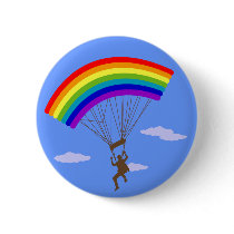 Ride with rainbow Button