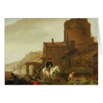 Rider and Bather Greeting Cards