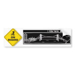 Rider on board & I ride here. Bumper Sticker