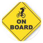 rider on board (round) stickers