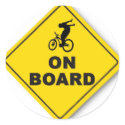 rider on board (round) stickers by frankfoot55 rider on board (round) stickers