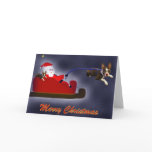 Rider the Red Nosed Boston Terrier Card