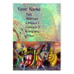 RIDERS IN THE NIGHT bright blue teal,gold sparkles Business Card