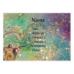 RIDERS IN THE NIGHT bright blue teal,gold sparkles Business Card Template