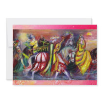 RIDERS  IN THE NIGHT ,pink sparkles Personalized Invite