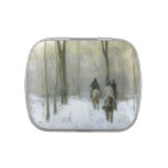Riders in the Snow in the Haagse Wood, Anton Mauve Jelly Belly Candy Tin at Zazzle