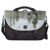 Riders in the Snow in the Haagse Wood, Anton Mauve Computer Bag  at Zazzle