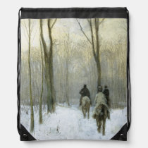 Riders in the Snow in the Haagse Wood, Anton Mauve Backpack at  Zazzle