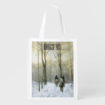 Riders in the Snow in the Haagse Wood, Anton Mauve Reusable  Grocery Bags at Zazzle