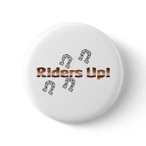 riders up! silver horseshoes pin