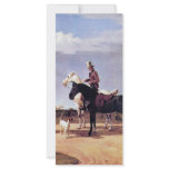 Riders With Two Horses By Wilhelm Von Kobell Personalized Rack Card