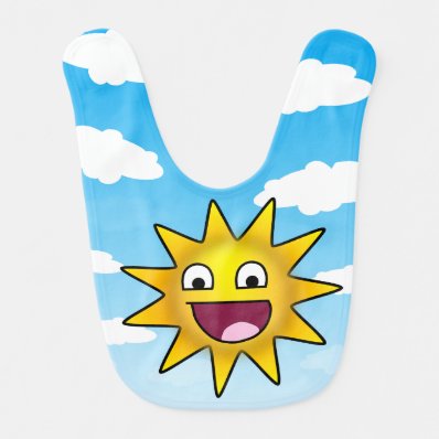 Ridiculously happy sun baby bibs