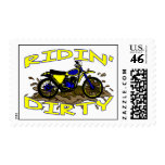 Ridin Dirty Dirt Bike In Mud Stamp
