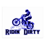 Ridin Dirty Dirt Bike Rider Post Cards