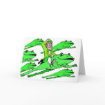 Riding a Frog on St. Patrick's Day Card Riding a Frog on St. Patrick's Day Card