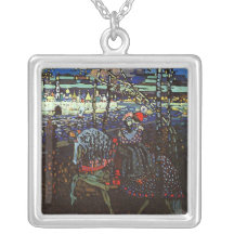 Riding Couple by Wassily Kandinsky Custom Necklace