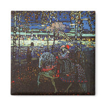 Riding Couple, Wassily Kandinsky 1907 Fridge Magnet