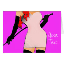 Riding Crop Mistress - Bright Greeting Card