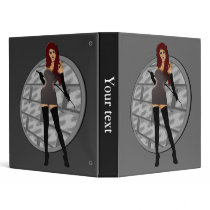 Riding Crop Mistress - Dungeon Wall Background 3 Ring Binder