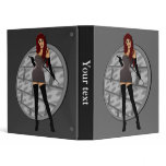 Riding Crop Mistress - Dungeon Wall Background 3 Ring Binder