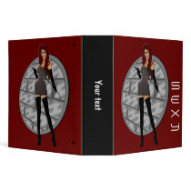 Riding Crop Mistress - Dungeon Wall Background 3 Ring Binder