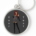 Riding Crop Mistress Keychain