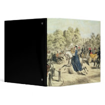 Riding in Rotten Row, Hyde Park 3 Ring Binder