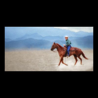 Riding in the Desert Photo Card Template by ScienceFictionArt