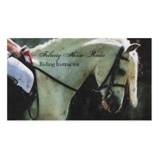 Riding instructor business card