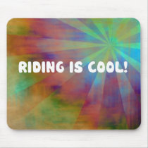 RIDING IS COOL mousepads by Mageedesigns RIDING IS COOL mousepads