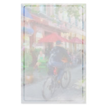 Riding Past the Cafe stationery