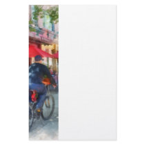 Riding Past the Cafe stationery