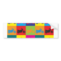 Riding Pop Art Bumper Stickers