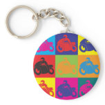 Riding Pop Art Keychains